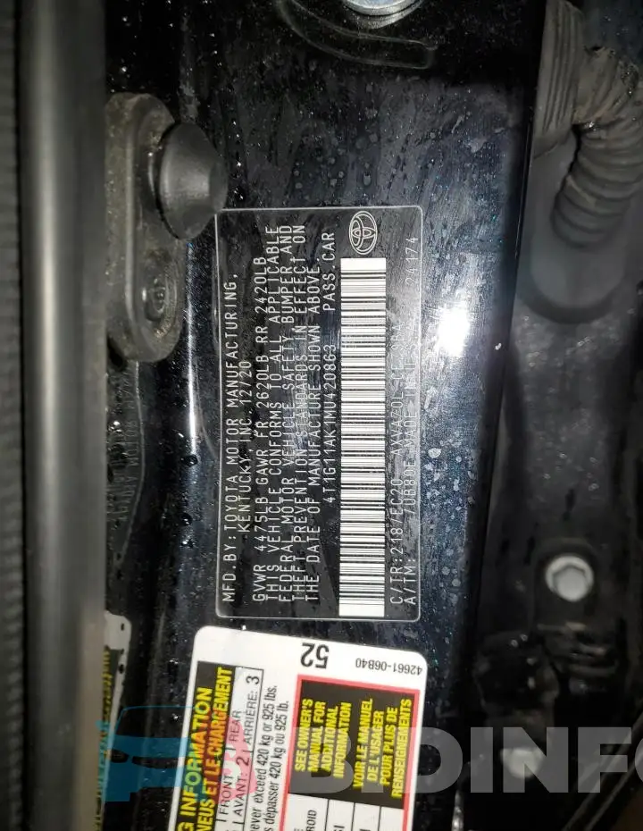 4T1G11AK1MU420863 Photo# 12