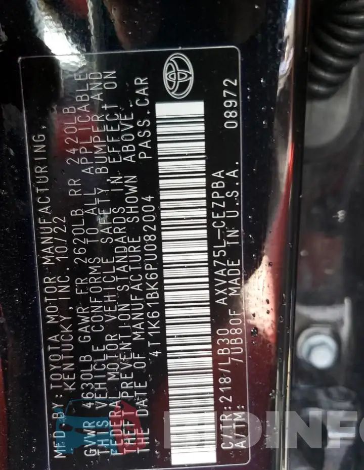 4T1K61BK6PU082004 Photo# 13