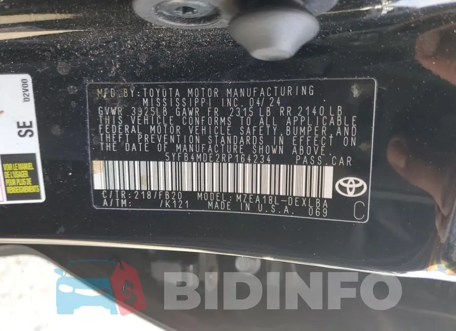 5YFB4MDE2RP164234 Photo# 12