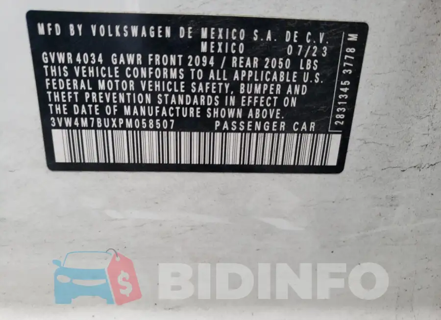 3VW4M7BUXPM058507 Photo# 12