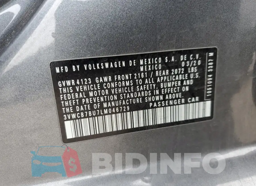 3VWCB7BU7LM046729 Photo# 12