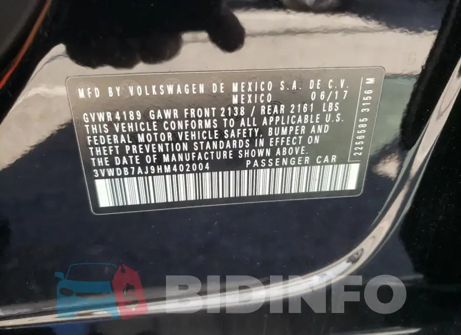 3VWDB7AJ9HM402004 Photo# 12