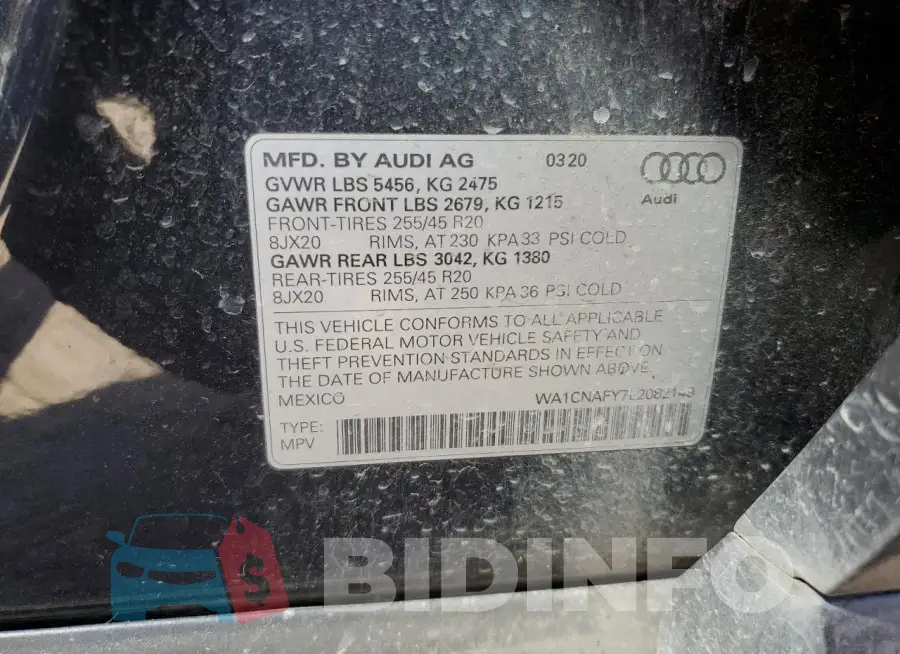 WA1CNAFY7L2082149 Photo# 12