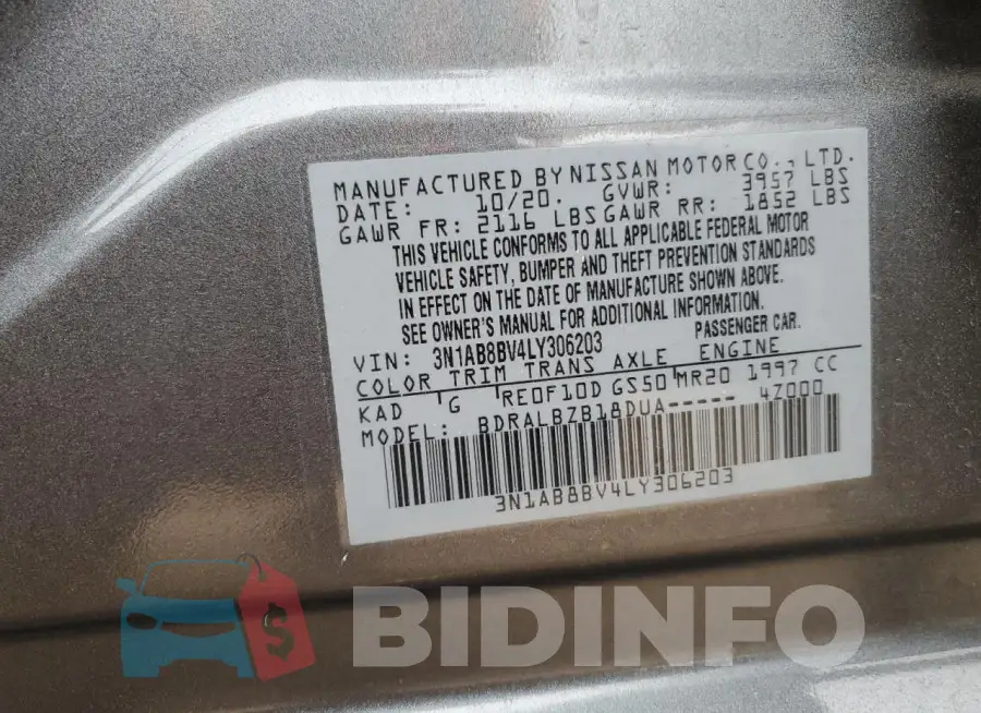 3N1AB8BV4LY306203 Photo# 12