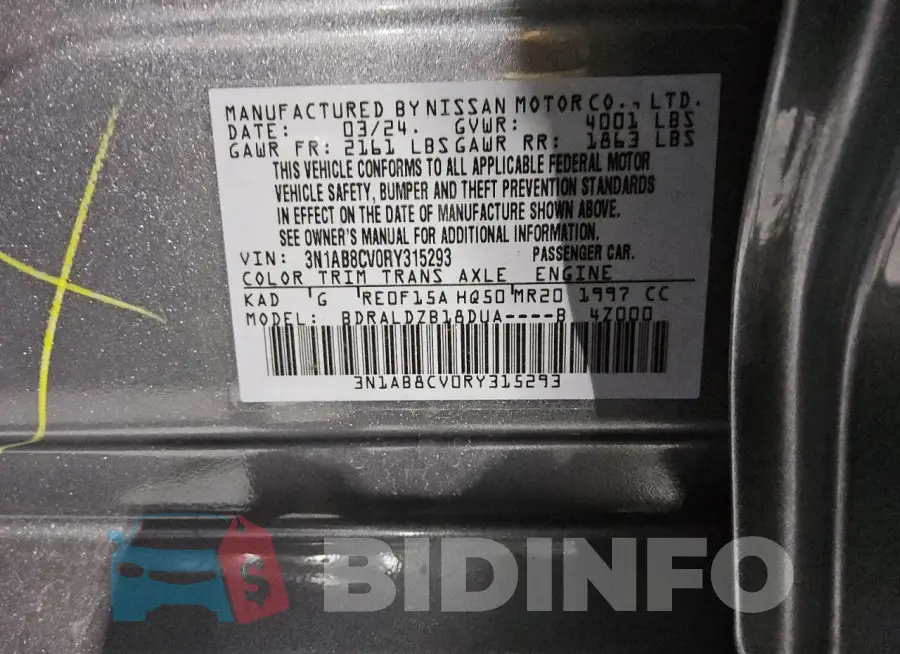 3N1AB8CV0RY315293 Photo# 12