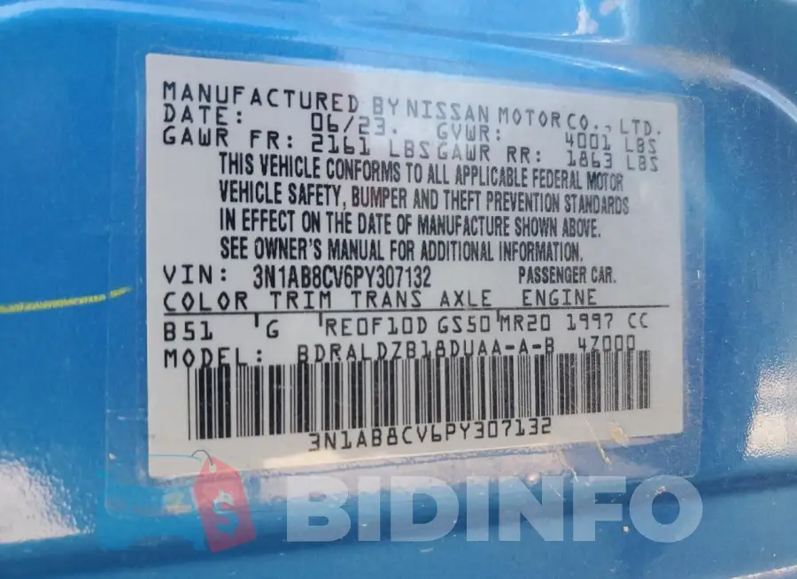 3N1AB8CV6PY307132 Photo# 13