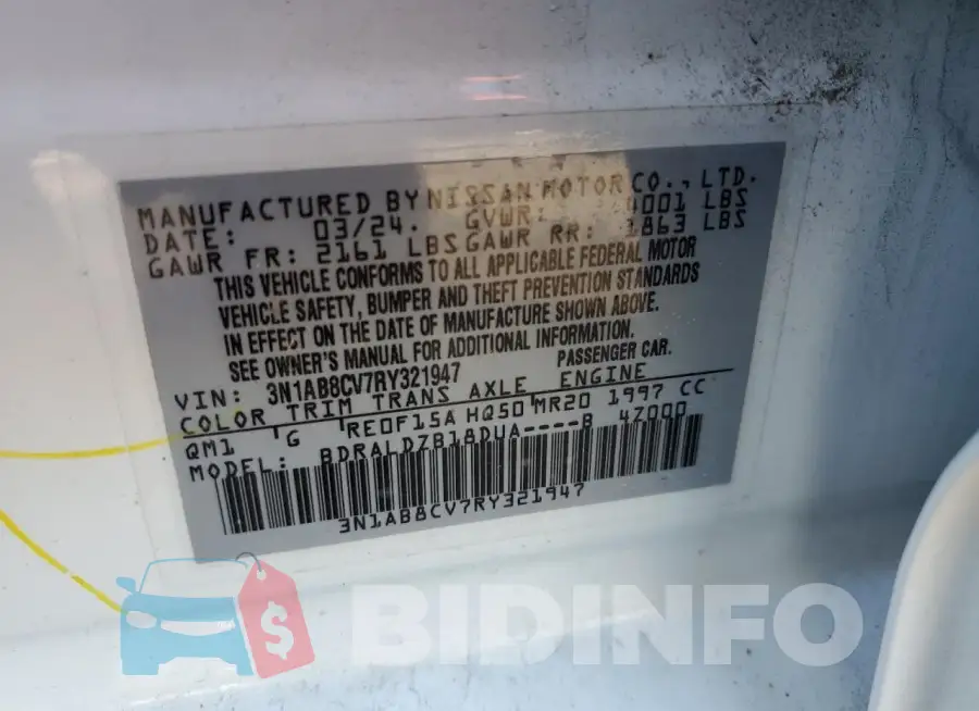3N1AB8CV7RY321947 Photo# 12