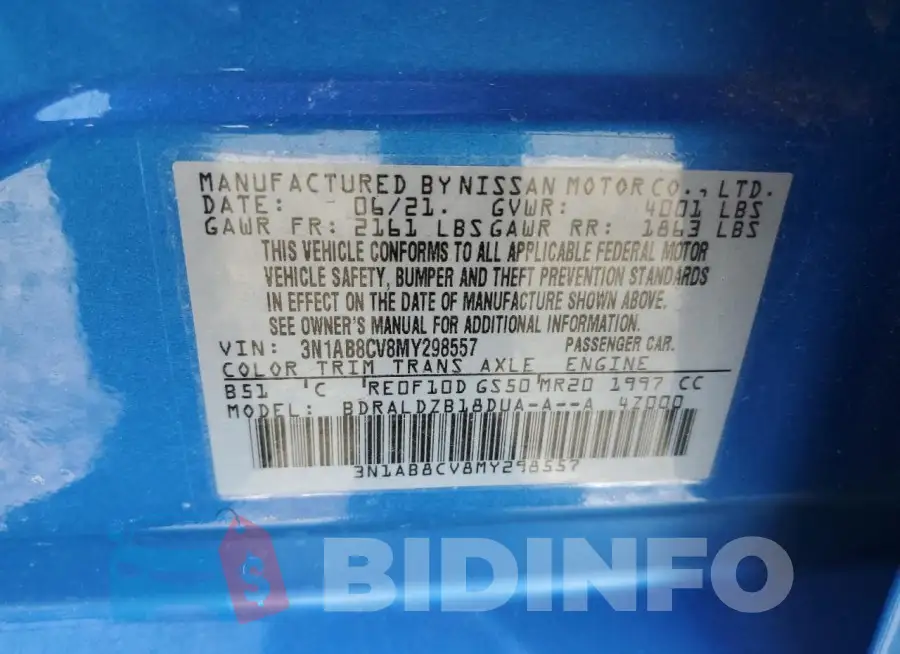 3N1AB8CV8MY298557 Photo# 12