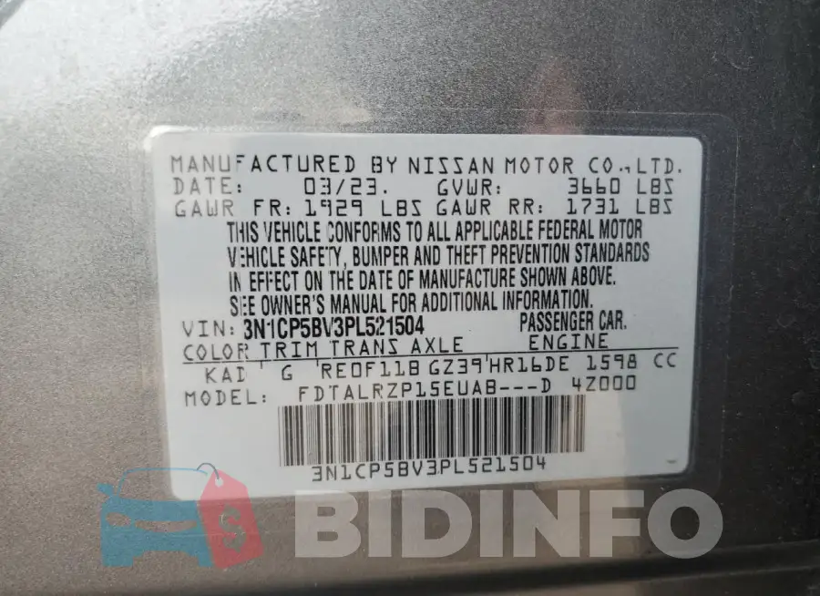 3N1CP5BV3PL521504 Photo# 12
