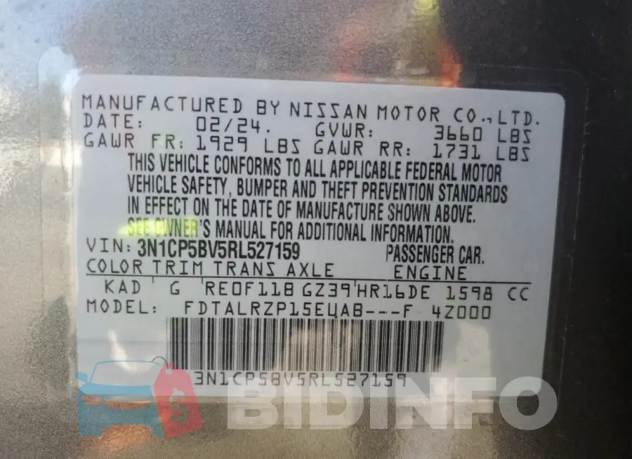 3N1CP5BV5RL527159 Photo# 12