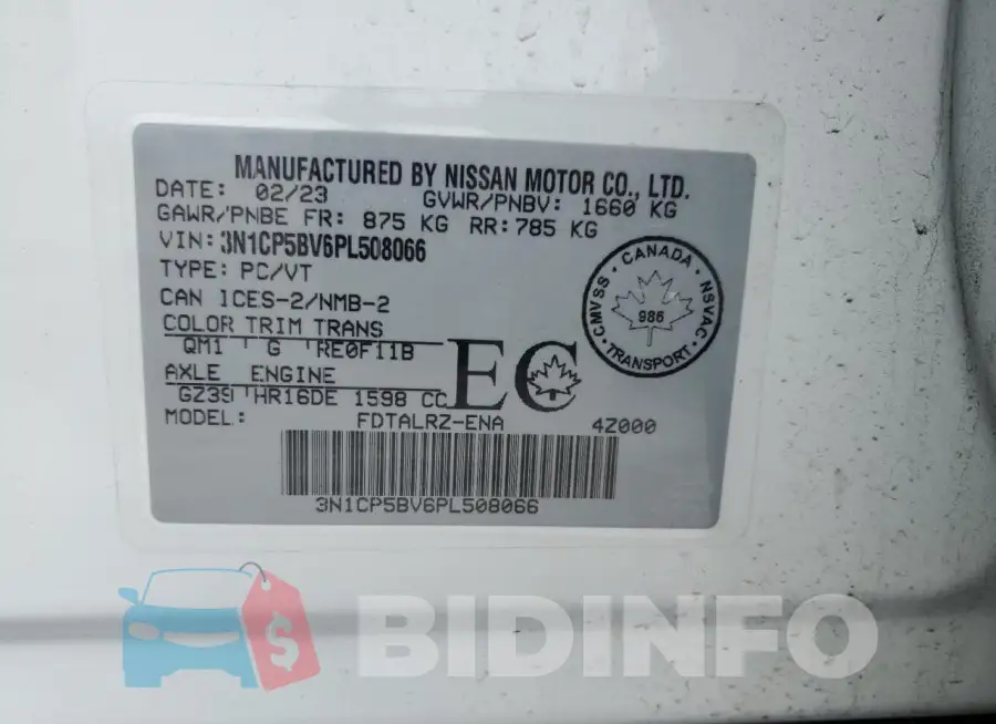 3N1CP5BV6PL508066 Photo# 14
