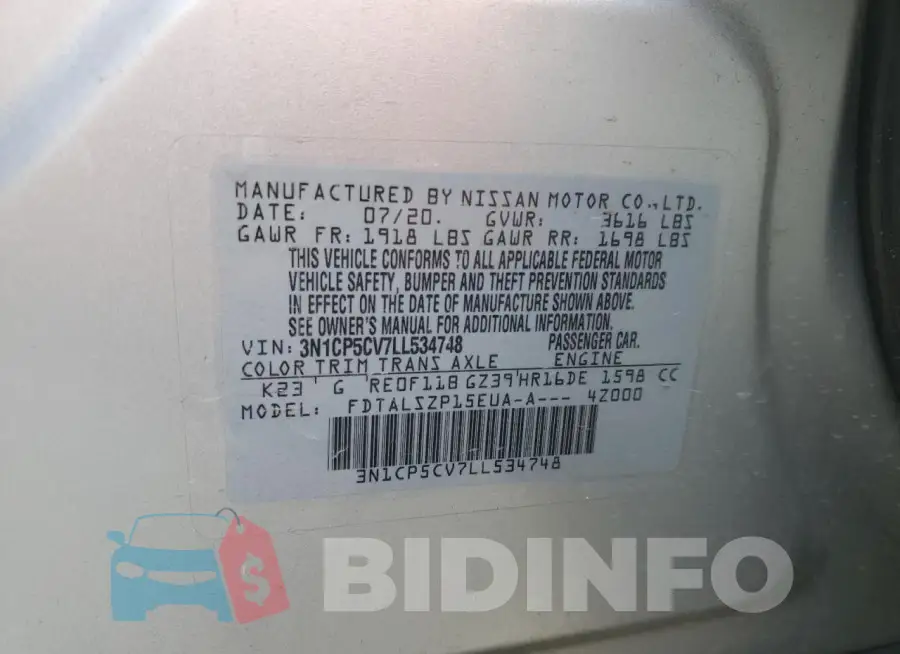 3N1CP5CV7LL534748 Photo# 12