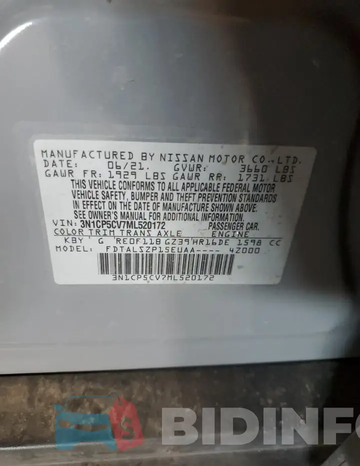 3N1CP5CV7ML520172 Photo# 12