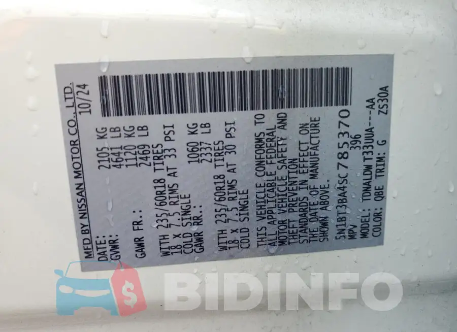 5N1BT3BA4SC785370 Photo# 13
