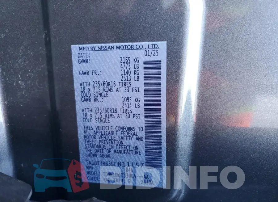 5N1BT3BB3SC811157 Photo# 14