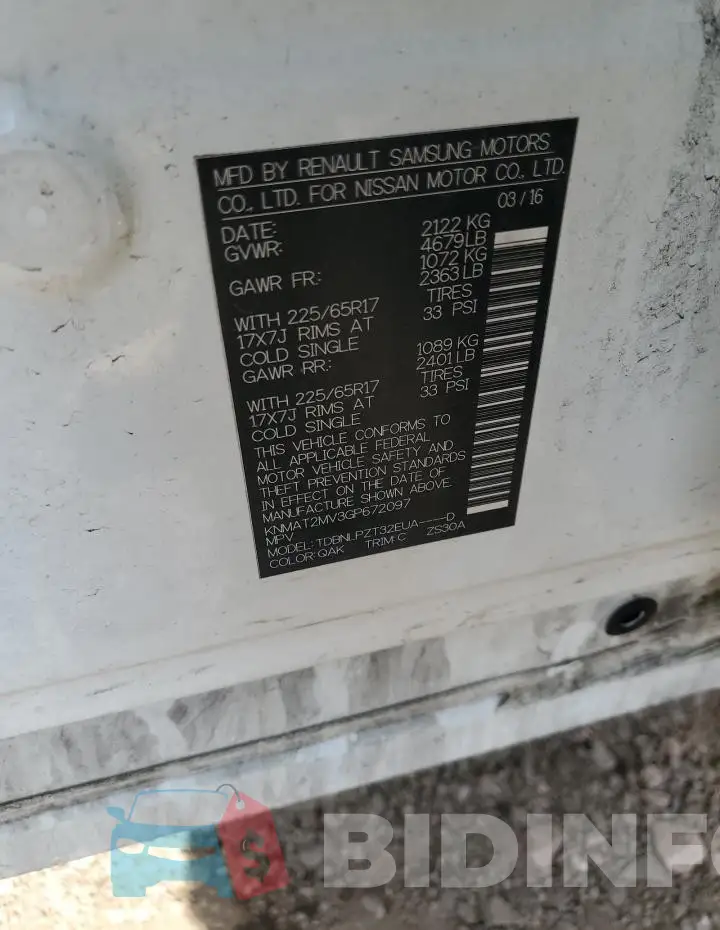 KNMAT2MV3GP672097 Photo# 13