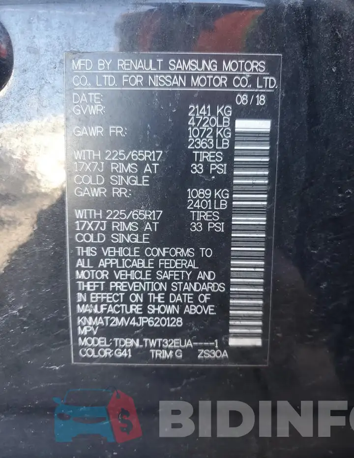 KNMAT2MV4JP620128 Photo# 13