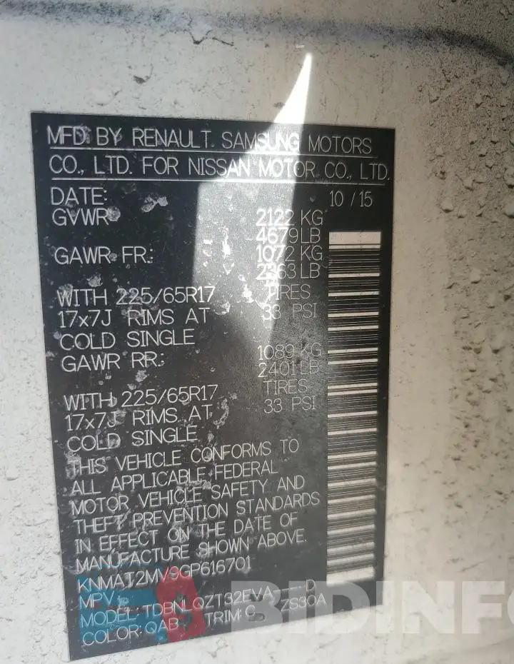 KNMAT2MV9GP616701 Photo# 13