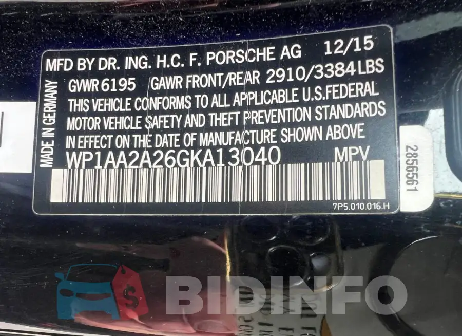 WP1AA2A26GKA13040 Photo# 10