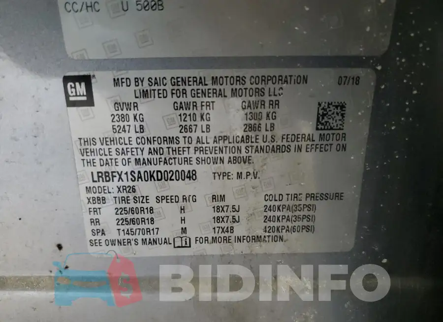 LRBFX1SA0KD020048 Photo# 14