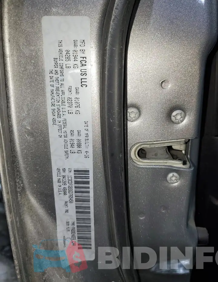 1C3CDFGB3GD765450 Photo# 12