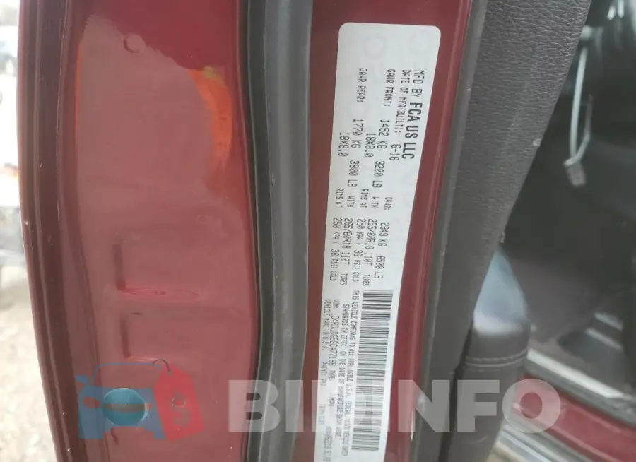 1C4RDJDG9GC477186 Photo# 13