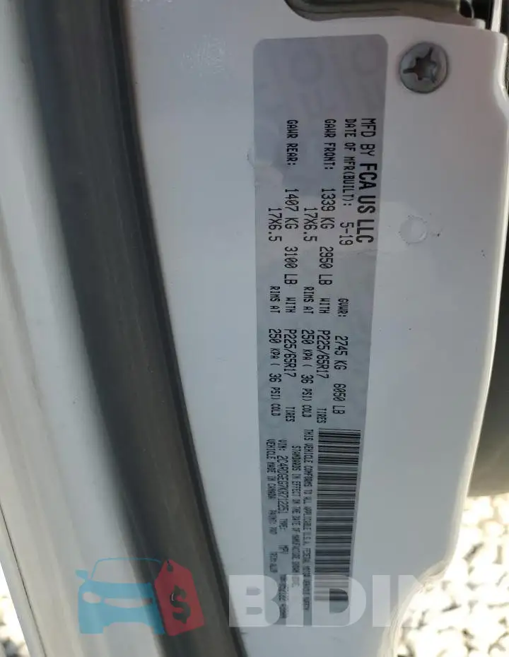 2C4RDGEG7KR712251 Photo# 13