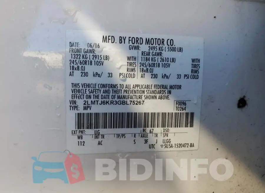 2LMTJ6KR3GBL75267 Photo# 13