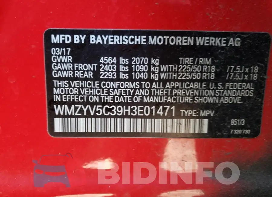 WMZYV5C39H3E01471 Photo# 13