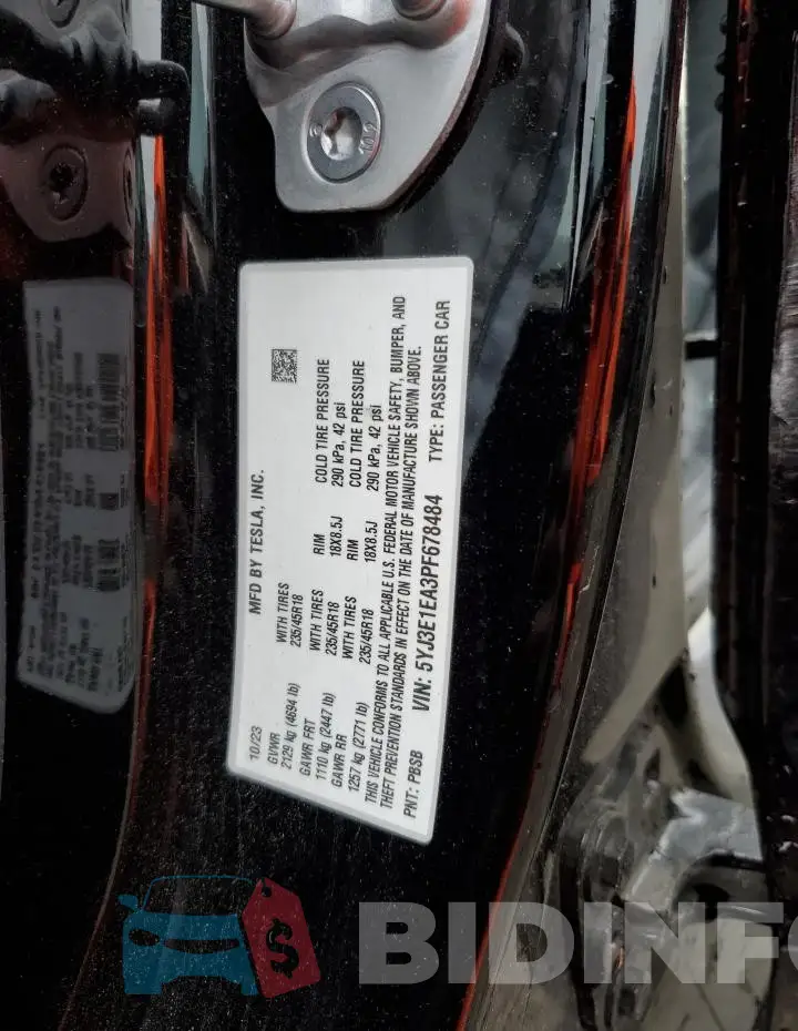5YJ3E1EA3PF678484 Photo# 12