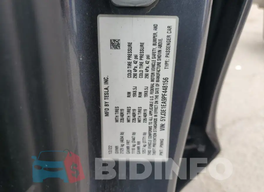 5YJ3E1EA9PF448156 Photo# 12