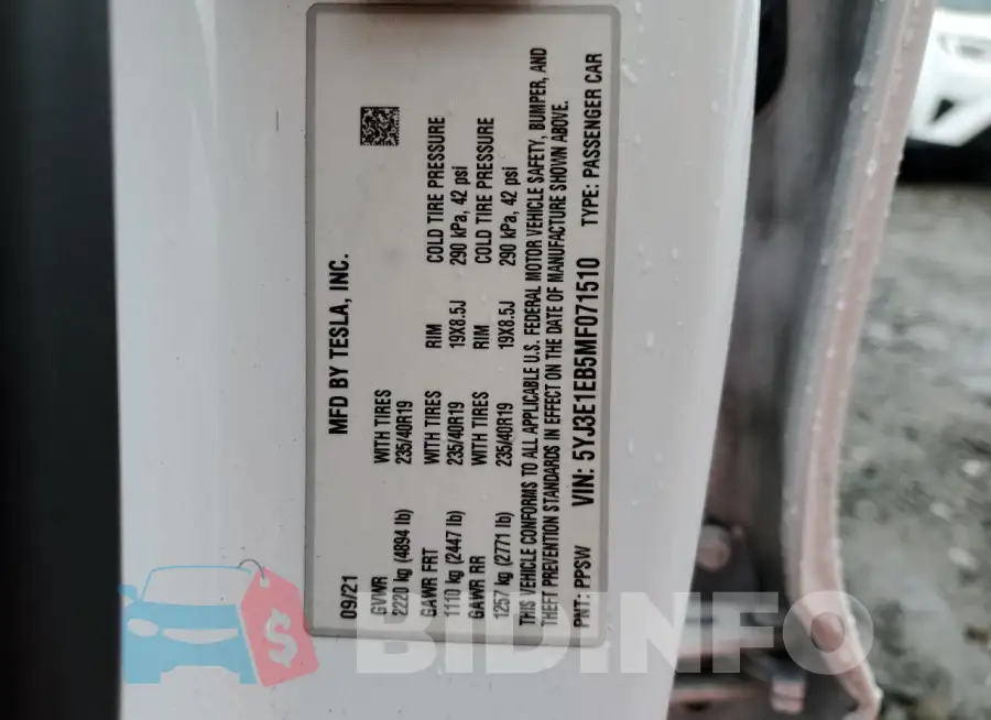 5YJ3E1EB5MF071510 Photo# 12