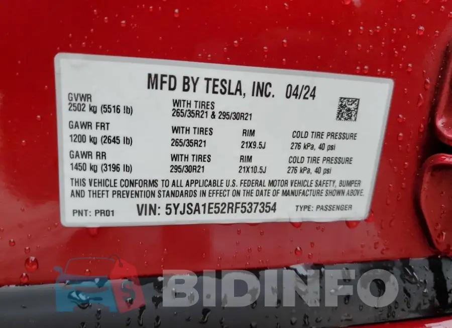 5YJSA1E52RF537354 Photo# 12