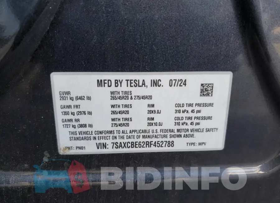 7SAXCBE62RF452788 Photo# 13