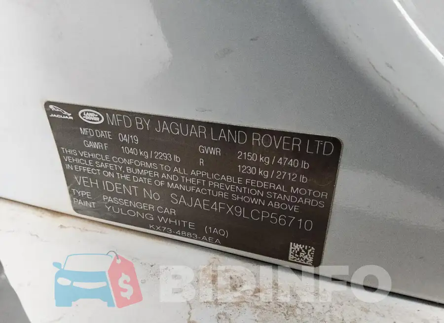 SAJAE4FX9LCP56710 Photo# 12
