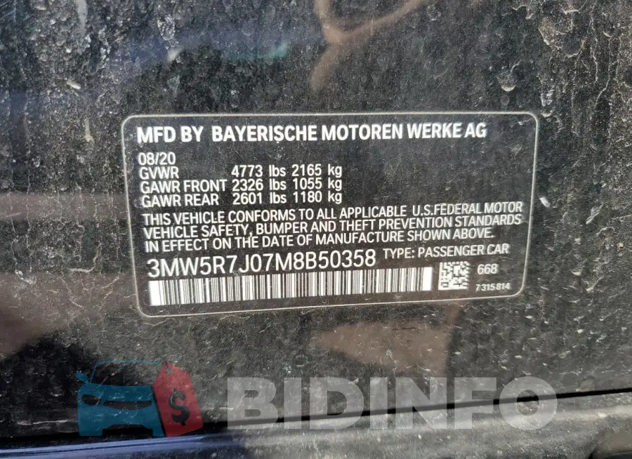 3MW5R7J07M8B50358 Photo# 12