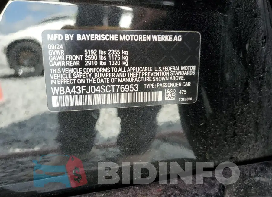 WBA43FJ04SCT76953 Photo# 12