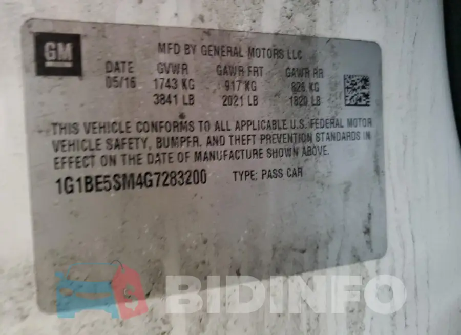 1G1BE5SM4G7283200 Photo# 12