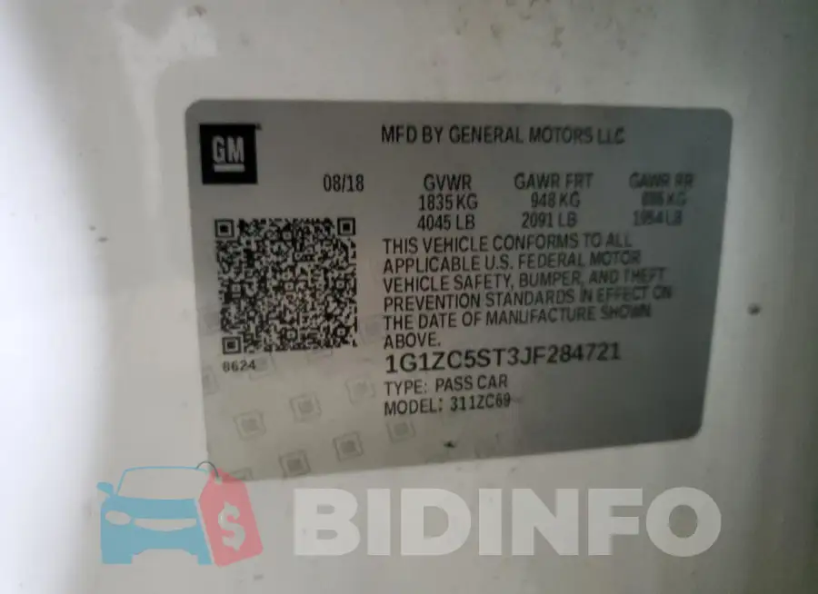 1G1ZC5ST3JF284721 Photo# 12