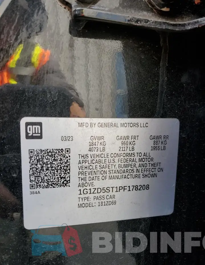 1G1ZD5ST1PF178208 Photo# 12