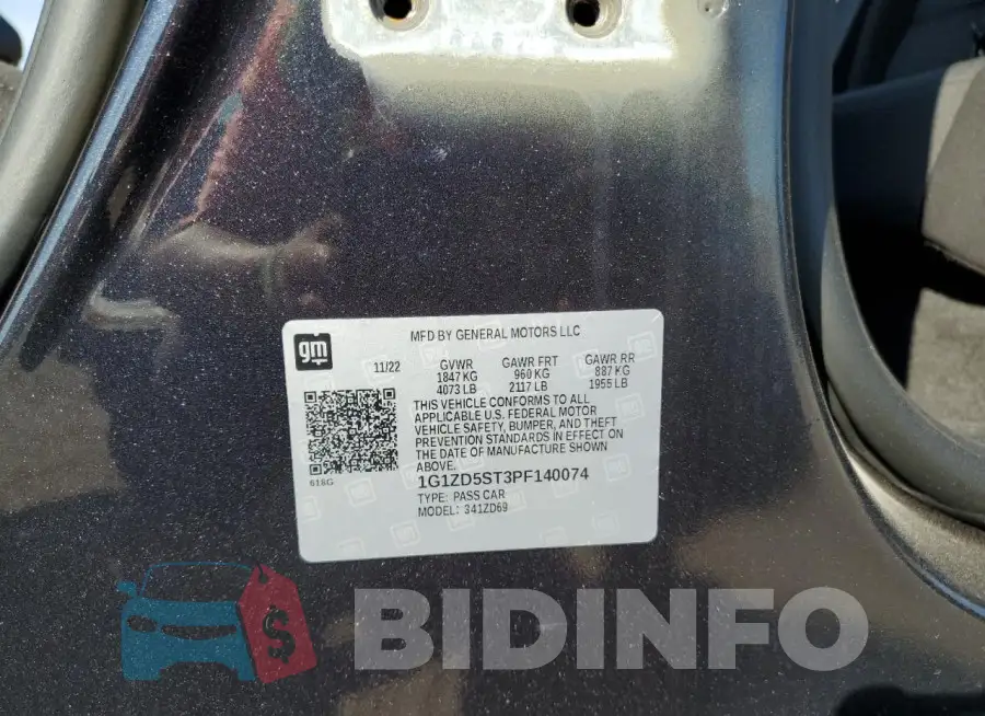 1G1ZD5ST3PF140074 Photo# 12