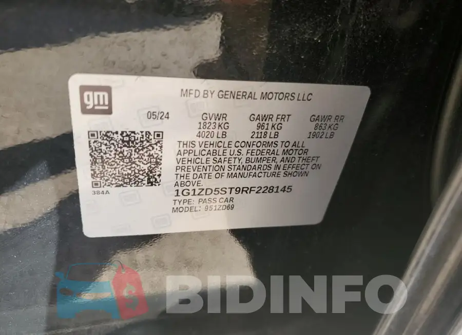 1G1ZD5ST9RF228145 Photo# 12
