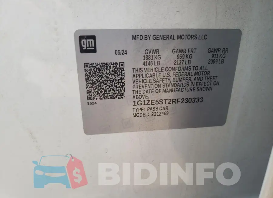 1G1ZE5ST2RF230333 Photo# 12