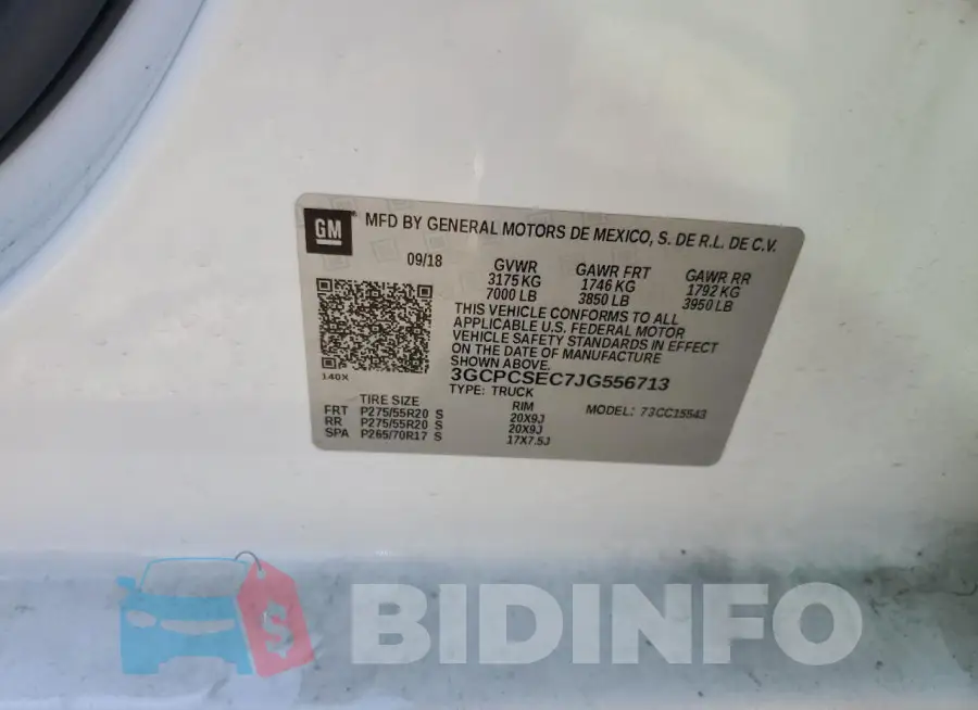 3GCPCSEC7JG556713 Photo# 12