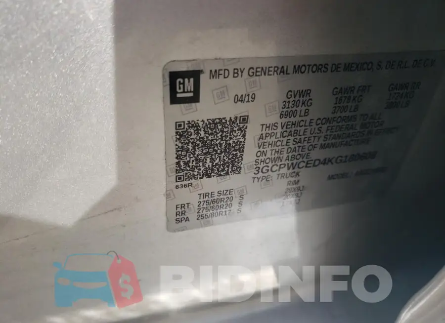 3GCPWCED4KG180608 Photo# 12