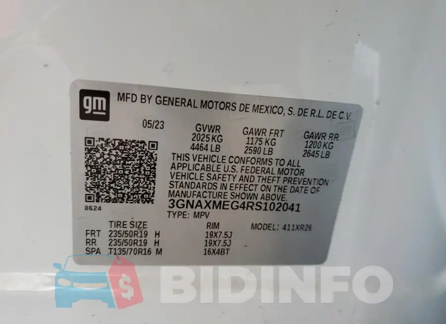 3GNAXMEG4RS102041 Photo# 13