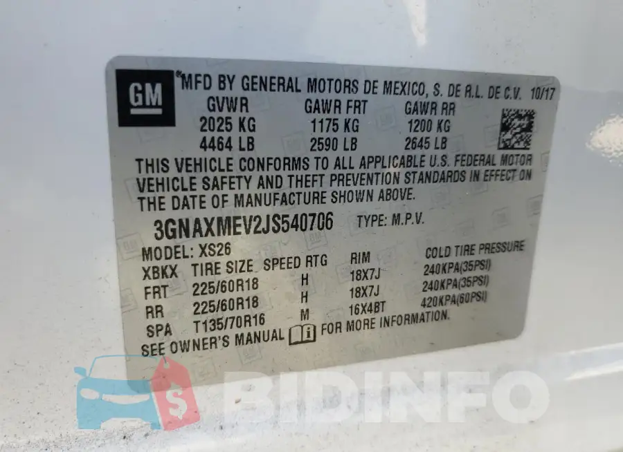 3GNAXMEV2JS540706 Photo# 13
