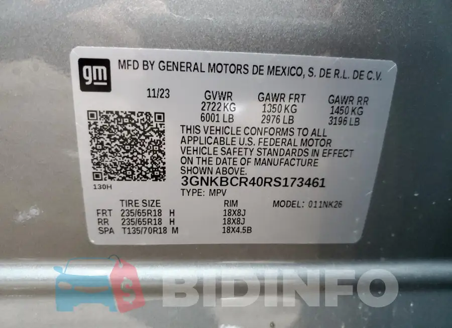 3GNKBCR40RS173461 Photo# 13