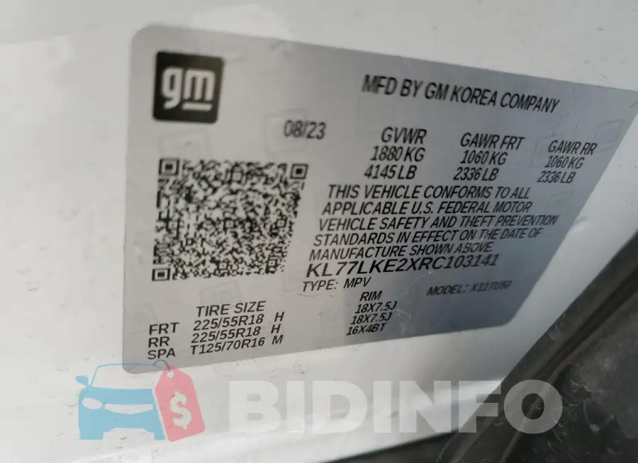 KL77LKE2XRC103141 Photo# 13