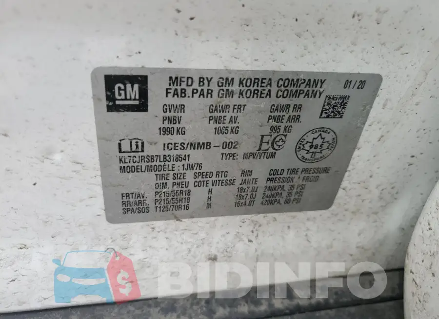 KL7CJRSB7LB318541 Photo# 13